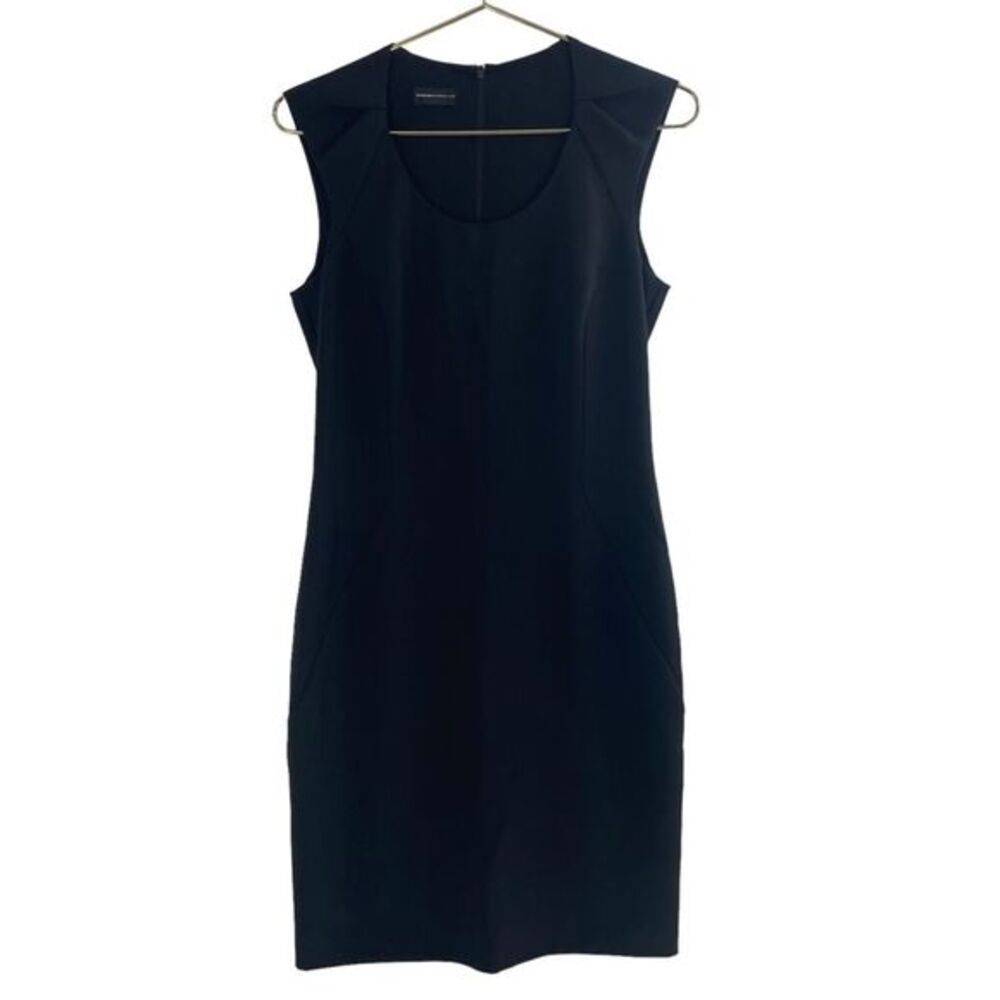 Emporio Armani Sheath Dress Black Old Money Minimalist Italy Euro Summer Size 4
